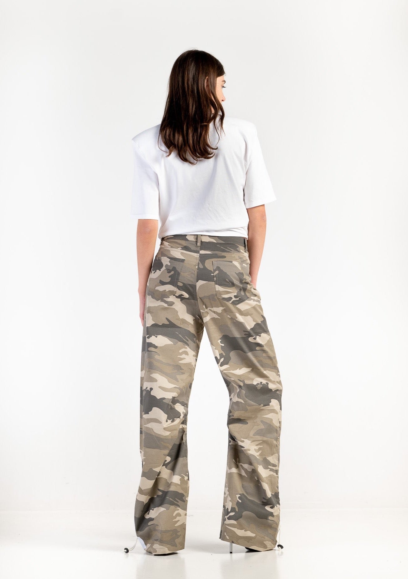 Pantaloni boyfriend "Camillo" camouflage