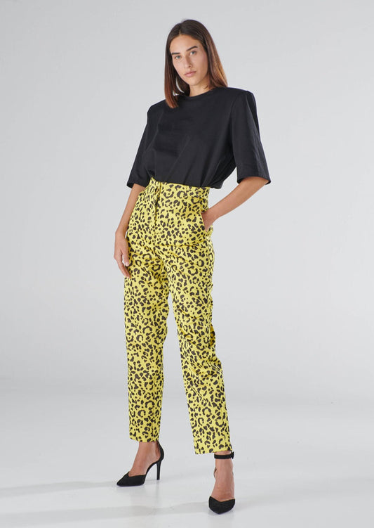 Pantaloni "Raffa" spotted yellow